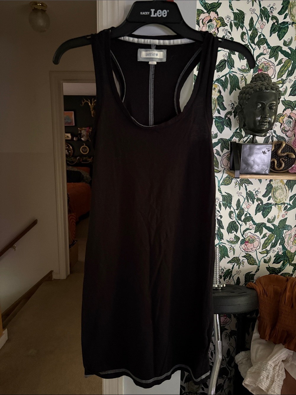 Aerie Black Sleeveless Tank Dress